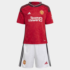 Kit Infantil Manchester United Home 23/24 Unissex - Vermelho - WC ProSports