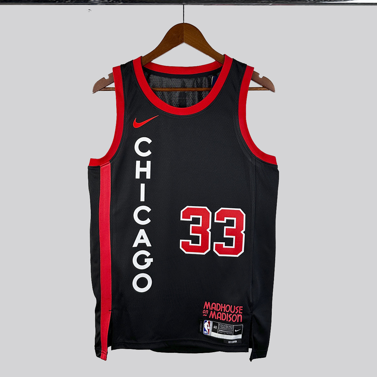 Regata NBA Chicago Bulls N°33 Masculina - Preto