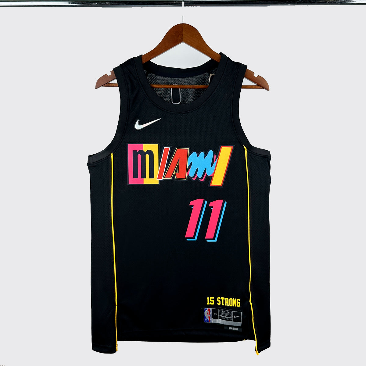 Regata NBA Miami Heat 2024 N°11 Masculina - Preto