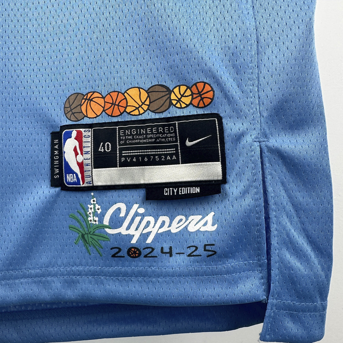 Regata NBA Los Angeles Clippers  2024 N°0 Masculina - Azul