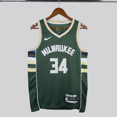 Regata NBA Milwaukee Bucks Antetokounmpo Nº 34 Masculina - Verde