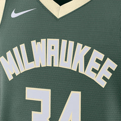 Regata NBA Milwaukee Bucks Antetokounmpo Nº 34 Masculina - Verde