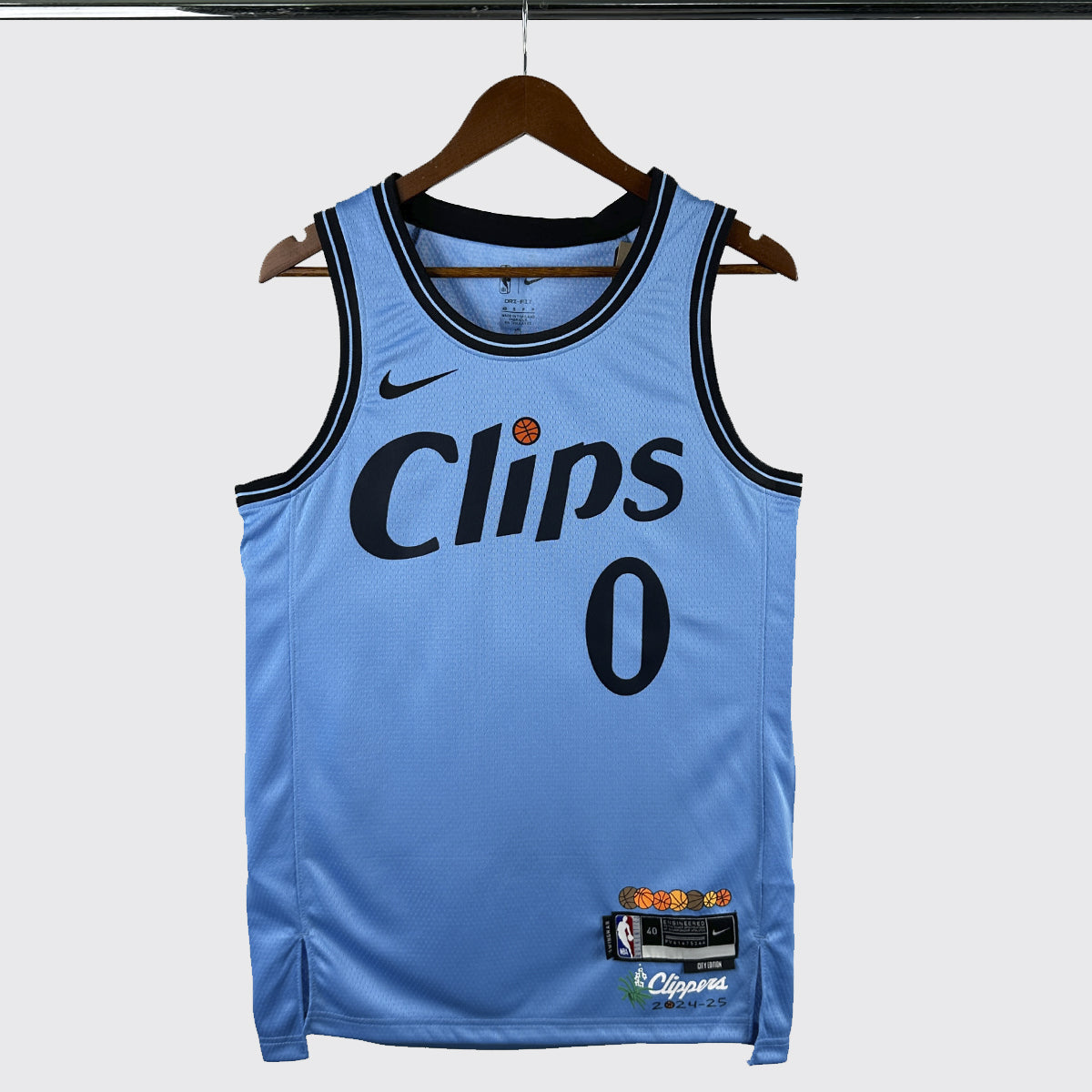 Regata NBA Los Angeles Clippers  2024 N°0 Masculina - Azul