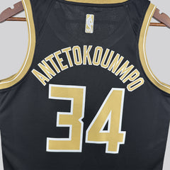 Regata NBA Milwaukee Bucks Antetokounmpo Nº34  Masculina - Preto