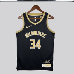 Regata NBA Milwaukee Bucks Antetokounmpo Nº34  Masculina - Preto