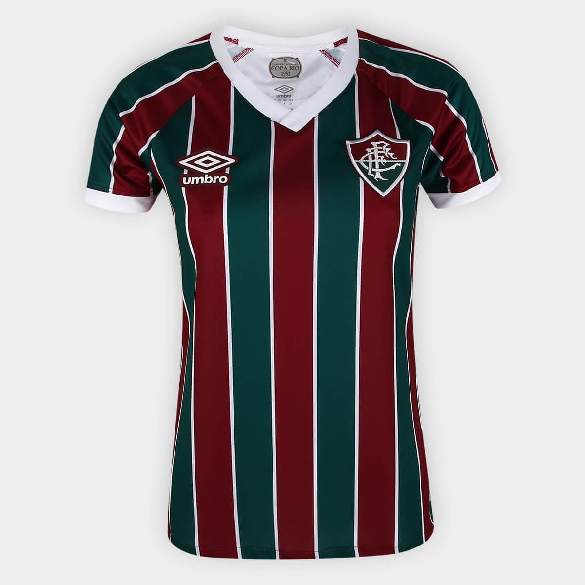 Camisa Fluminense I 23/24 Torcedor Feminina - Vinho+Verde - WC ProSports