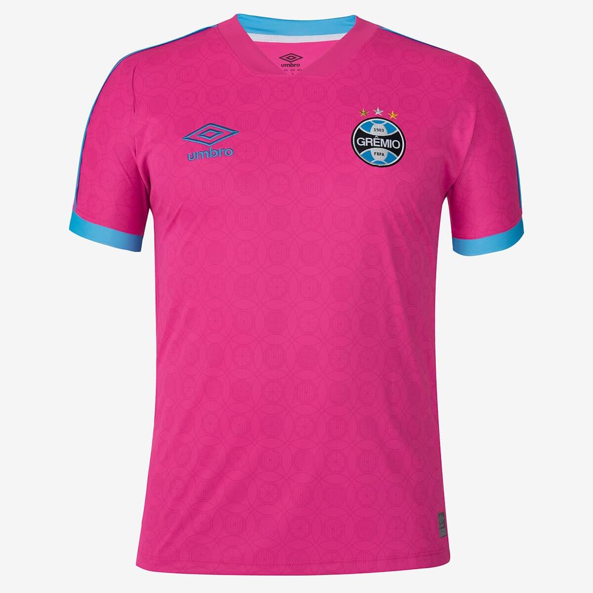 Camisa Grêmio Outubro rosa 22/23 Torcedor Masculino - Rosa - WC ProSports