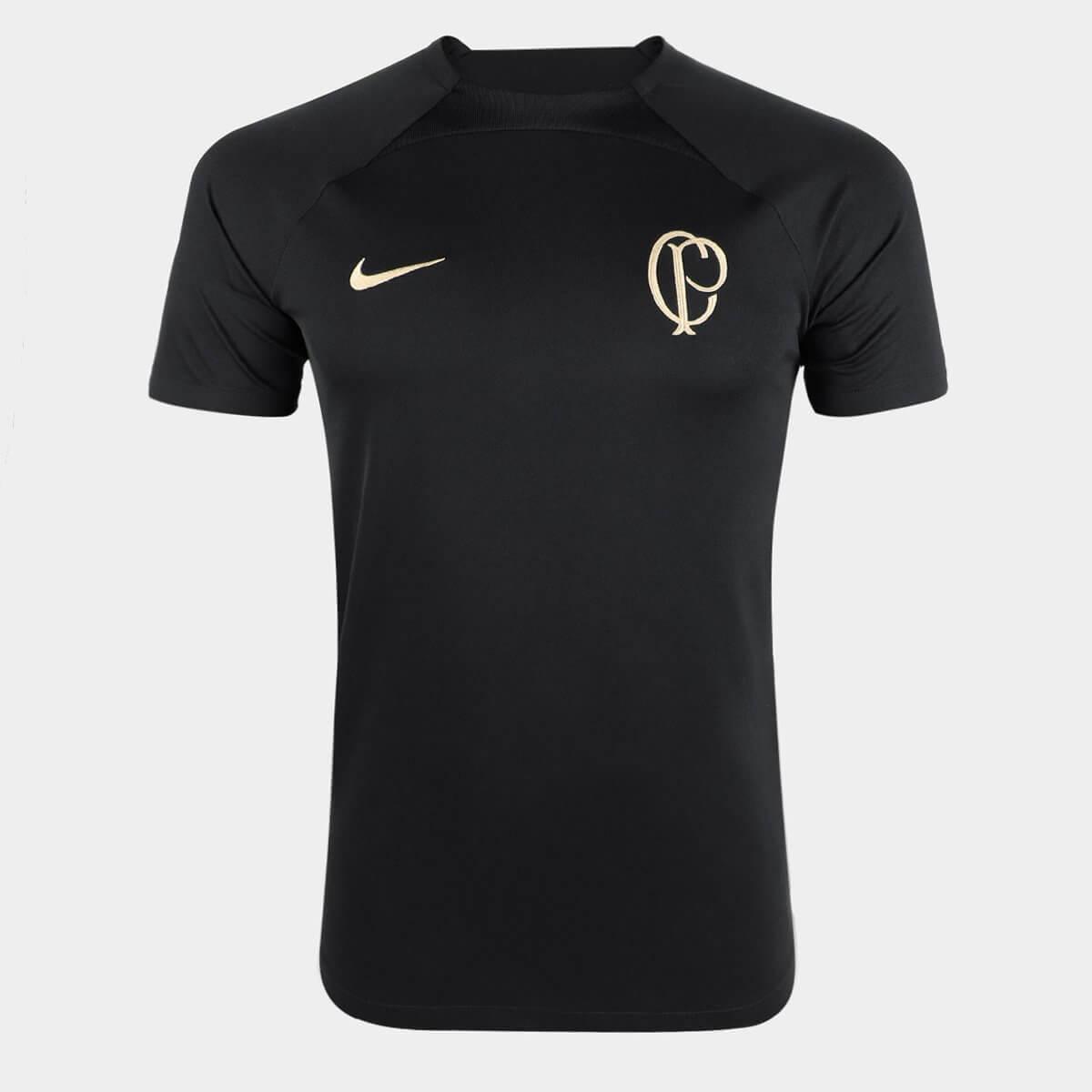 Camisa Corinthians Treino 23/24 Masculina - Preto+Dourado - WC ProSports