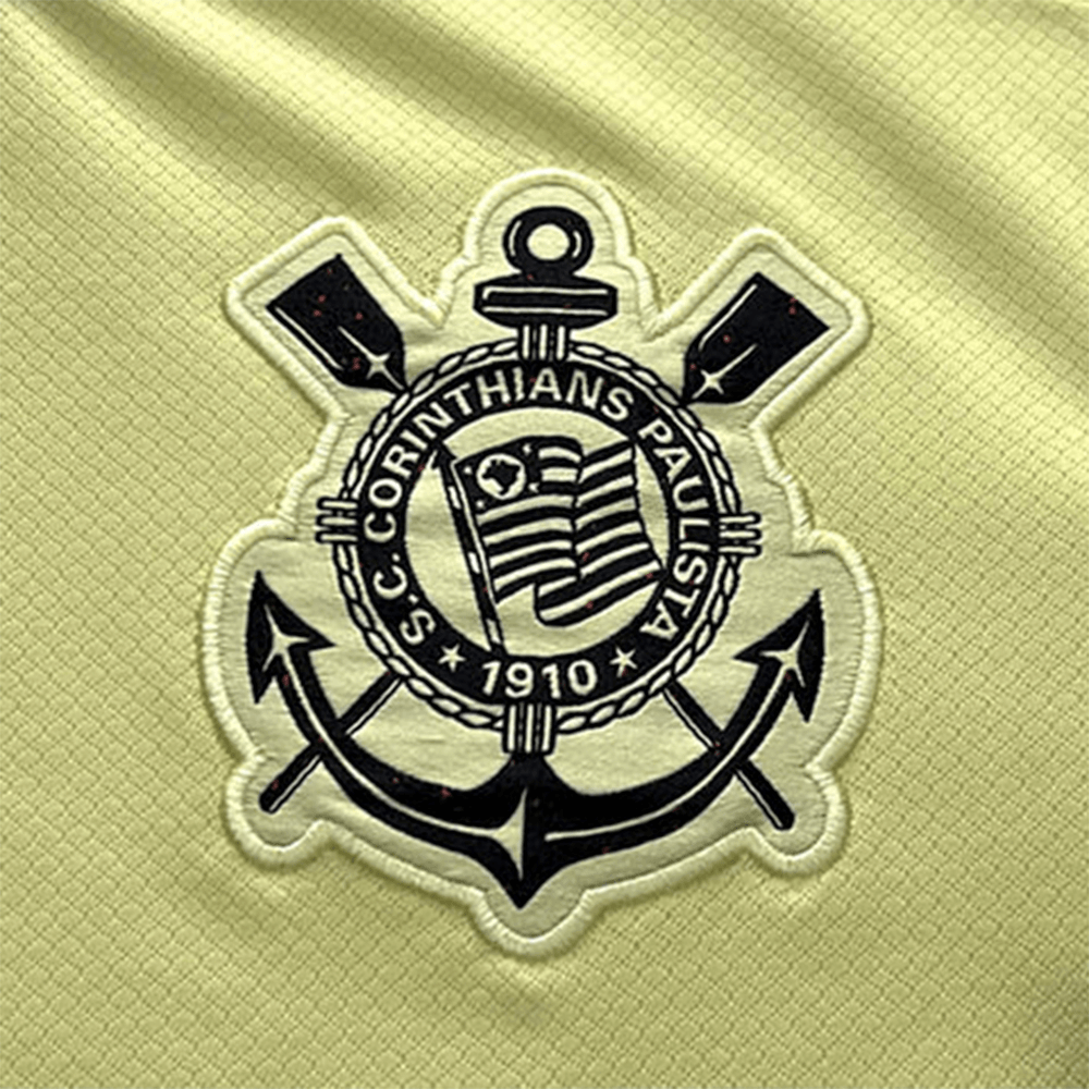 Camisa Corinthians III 23/24 Torcedor Feminina - Dourada + Preto - WC ProSports