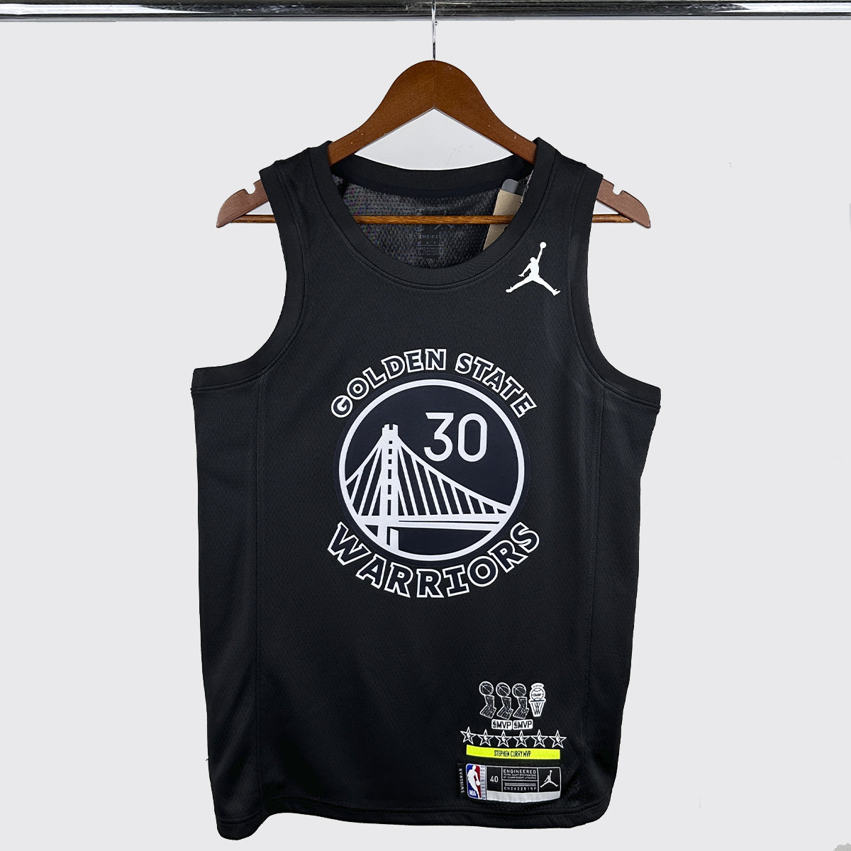 Regata NBA Golden State Warriors N°30 Masculina - Preto