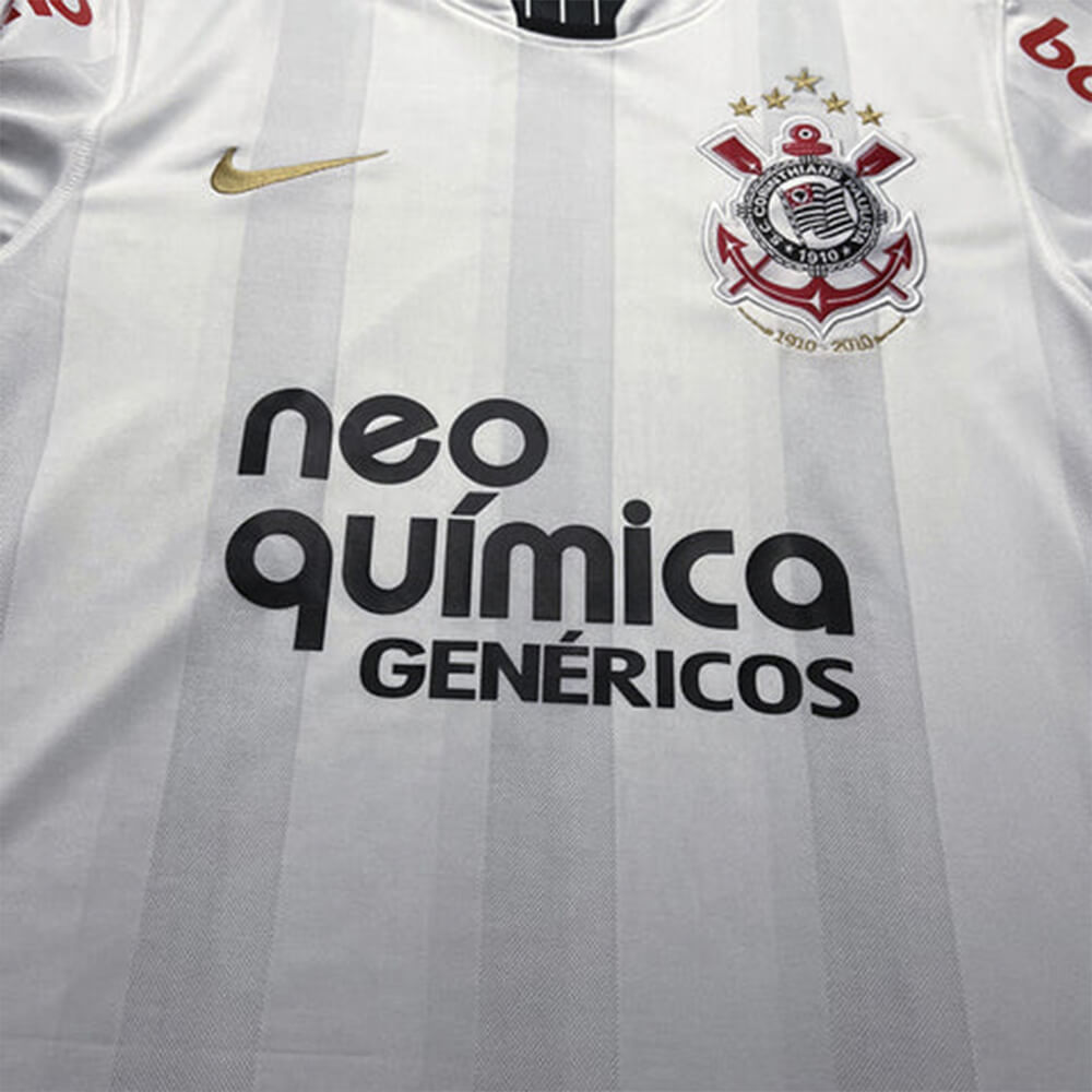 Camisa Retrô Corinthians 2010 Torcedor Masculina - Branco - WC ProSports