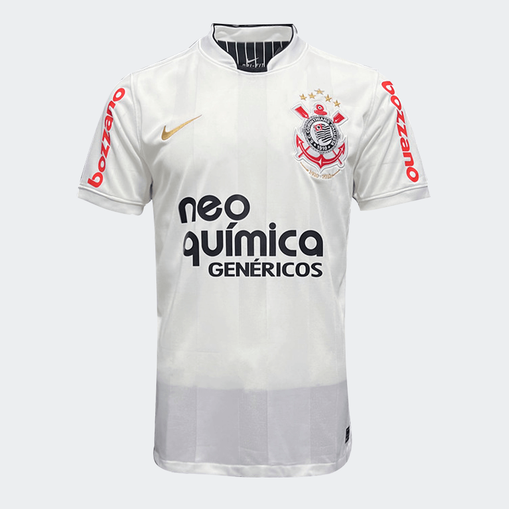 Camisa Retrô Corinthians 2010 Torcedor Masculina - Branco - WC ProSports