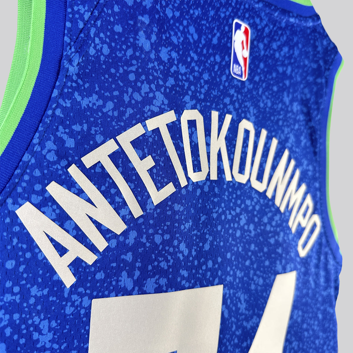 Regata NBA Milwaukee Bucks Antetokounmpo City Edition Nº34  Masculina - Azul