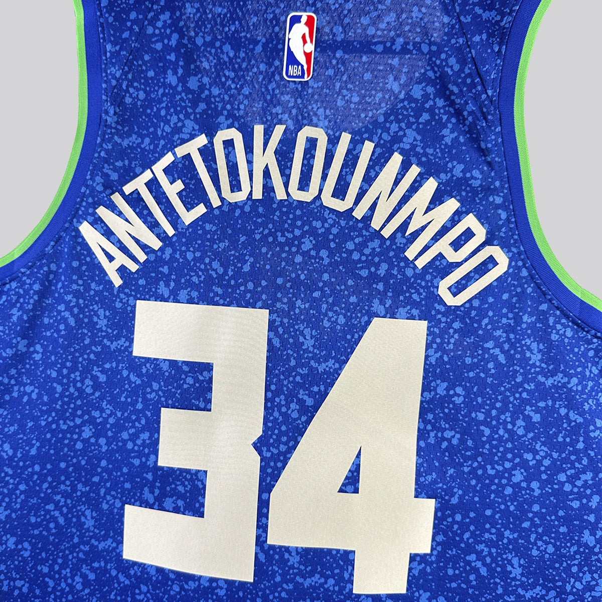 Regata NBA Milwaukee Bucks Antetokounmpo City Edition Nº34  Masculina - Azul