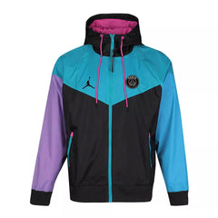 Jaqueta Corta Vento PSG 20/21 Masculina - Preto+Azul+Roxo - WC ProSports