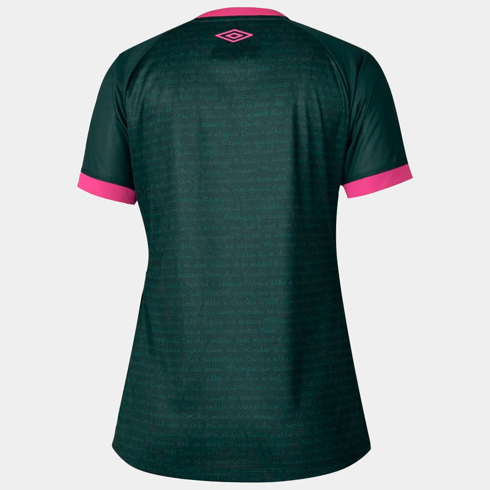 Camisa Fluminense III 23/24 Torcedor Feminina - Verde+Rosa - WC ProSports