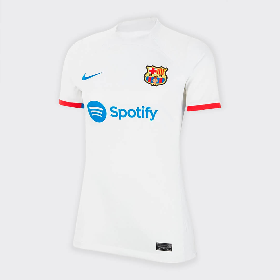 Camisa Barcelona II 23/24 Torcedor Feminina - Branco - WC ProSports