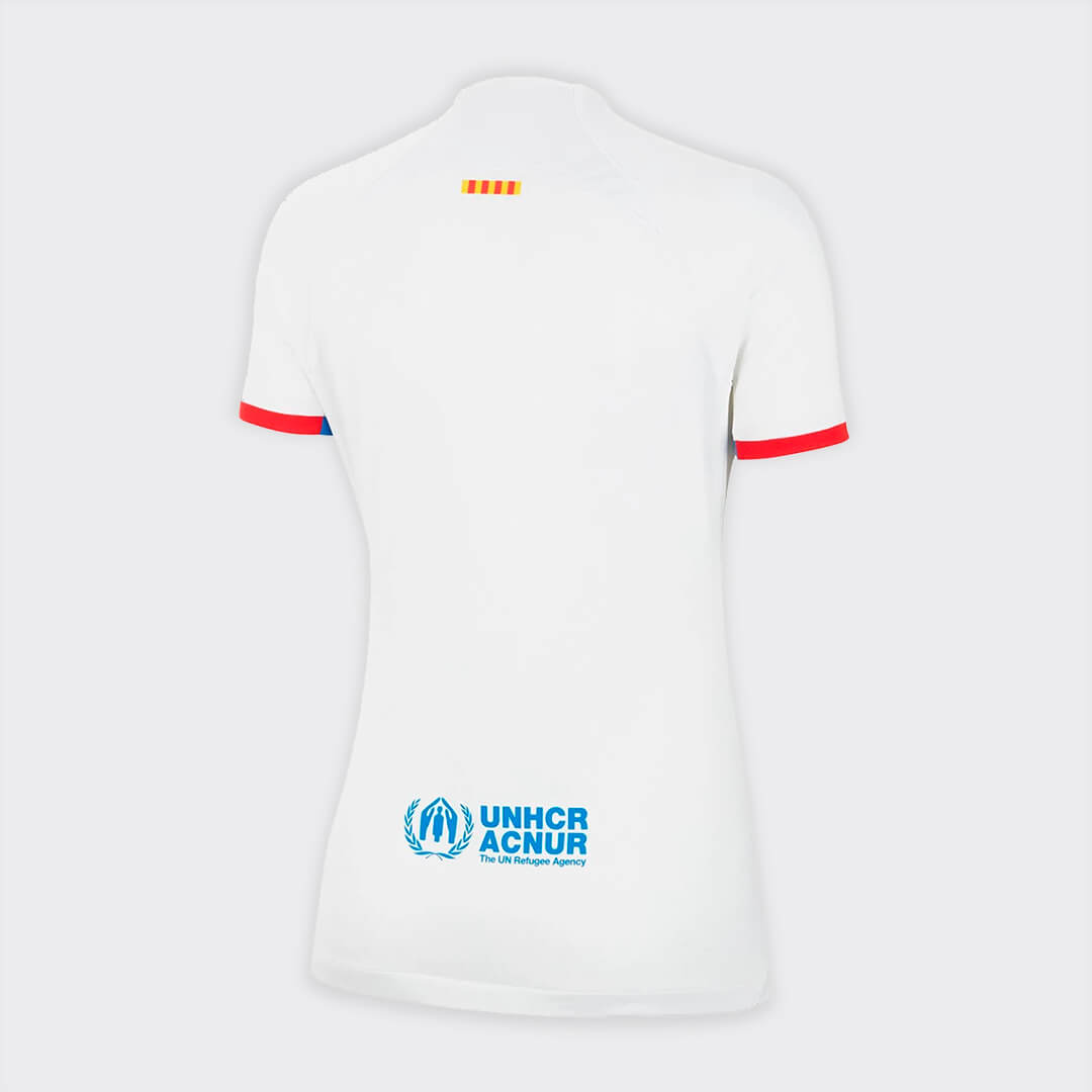 Camisa Barcelona II 23/24 Torcedor Feminina - Branco - WC ProSports