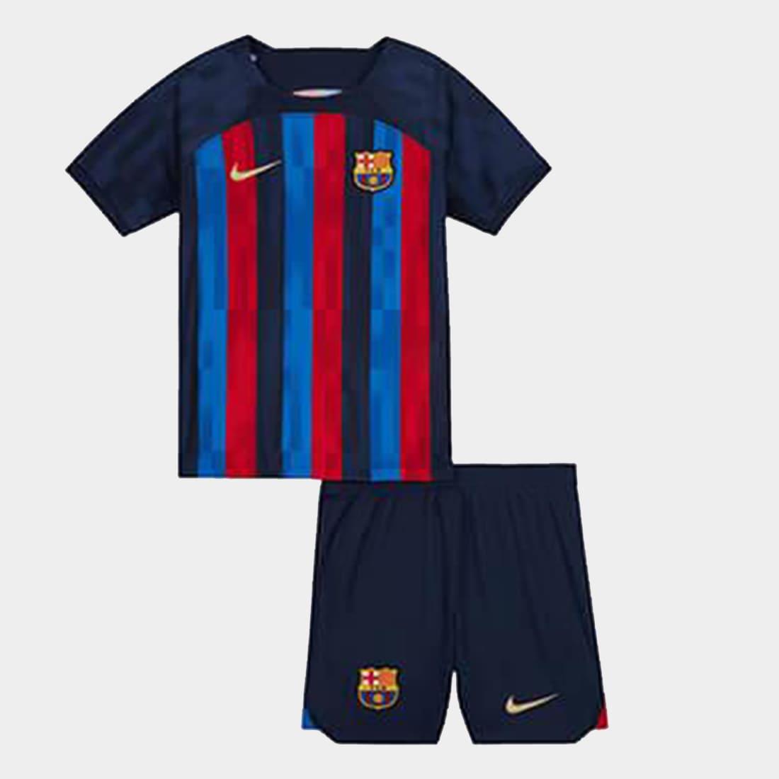 Kit infantil Barcelona I 22/23 Unissex - Azul - WC ProSports