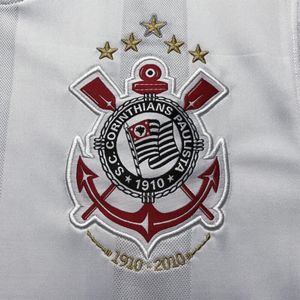 Camisa Retrô Corinthians 2010 Torcedor Masculina - Branco - WC ProSports