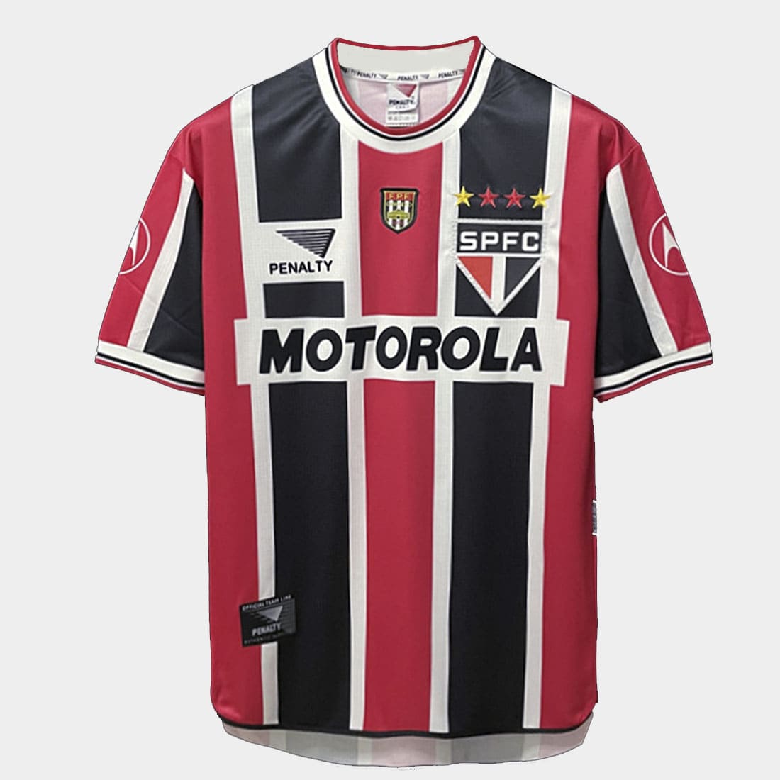 Camisa Retrô São Paulo II 2000 Masculina - Vermelho+Preto