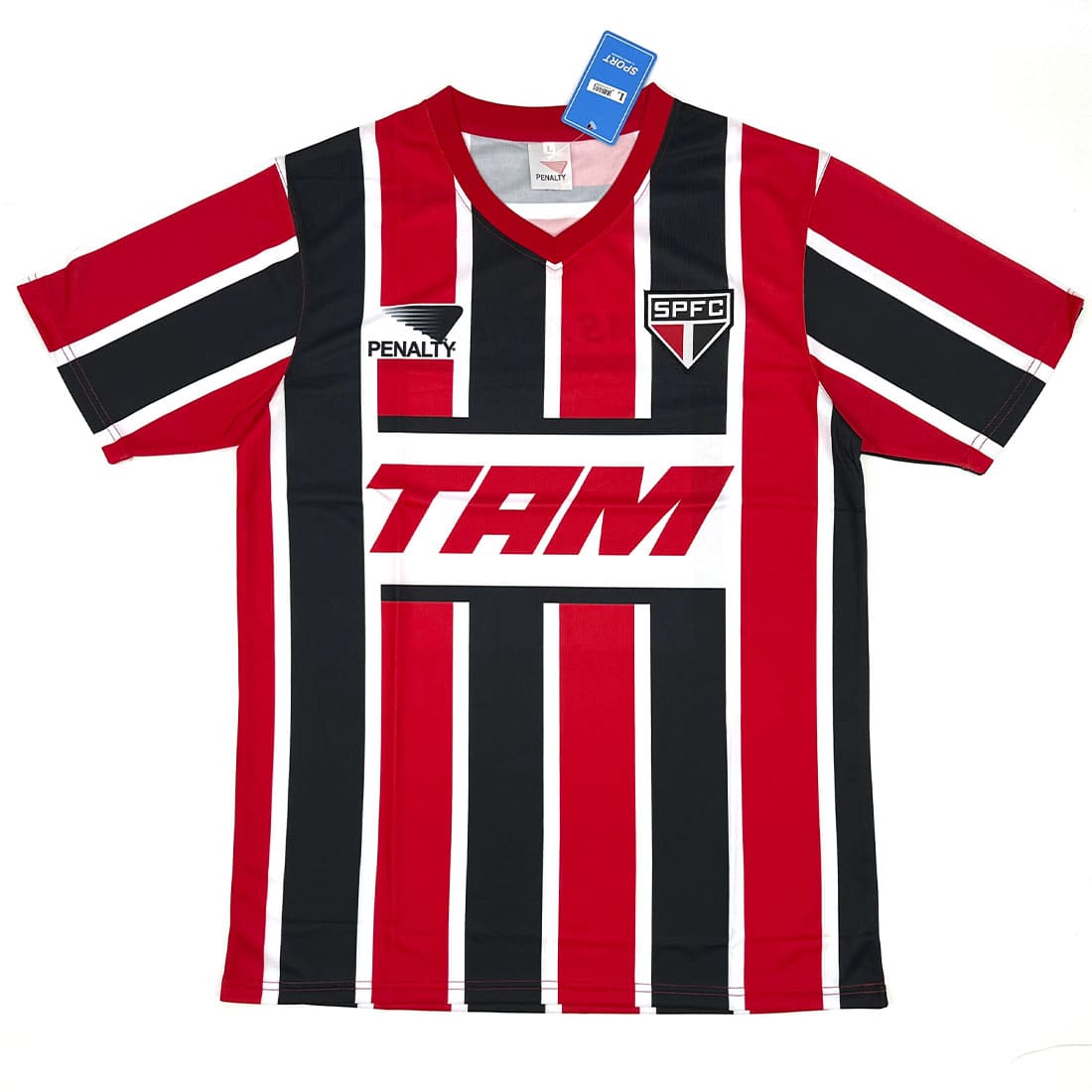 Camisa Retrô São Paulo II 1993 Masculina - Vermelho+Preto