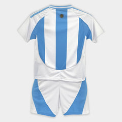 Kit Infantil Seleção Argentina I Unissex 24/25 - Azul+Branco