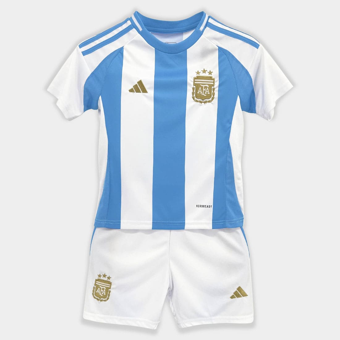 Kit Infantil Seleção Argentina I Unissex 24/25 - Azul+Branco