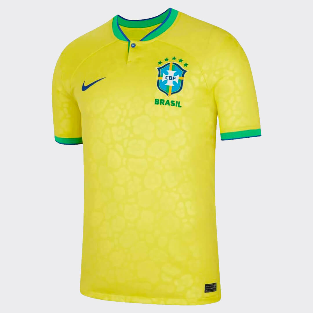 Camisa Seleção Brasileira I 22/23 Torcedor Masculina - Amarelo+verde - WC ProSports