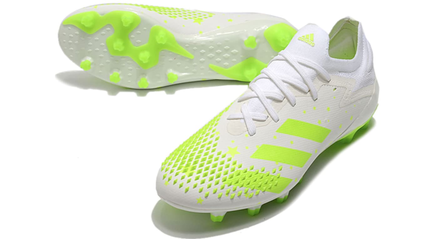 Chuteira Campo Predator 20.1 Low - Branco+Verde