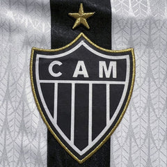 Camisa retrô Atlético Mineiro I 2020 Masculina - Preto+Branco