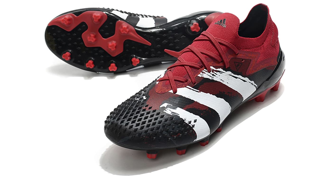 Chuteira Campo Predator 20.1 Low - Vermelho+Preto