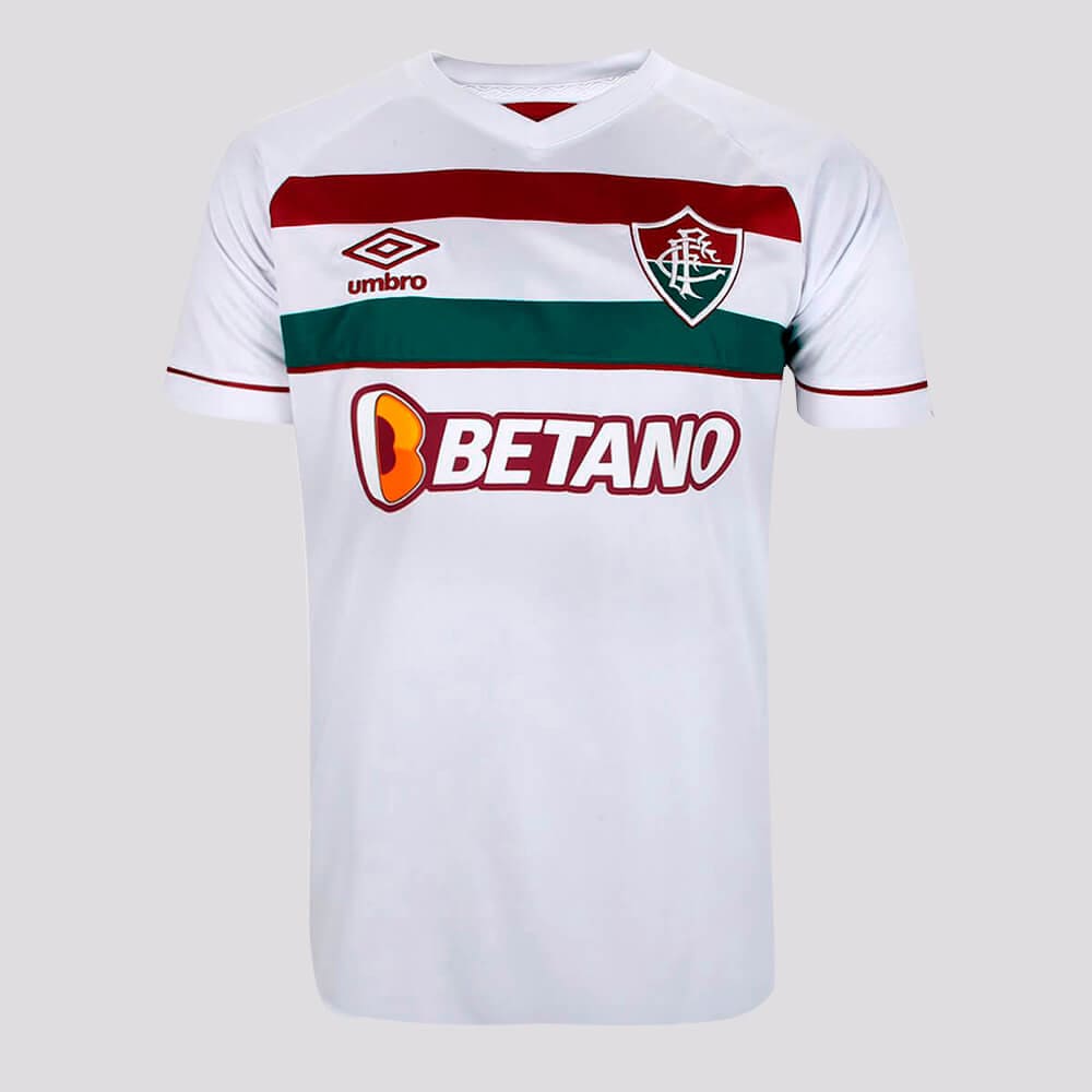 Camisa Fluminense II 23/24 Torcedor Masculina - Branco+Vinho - WC ProSports